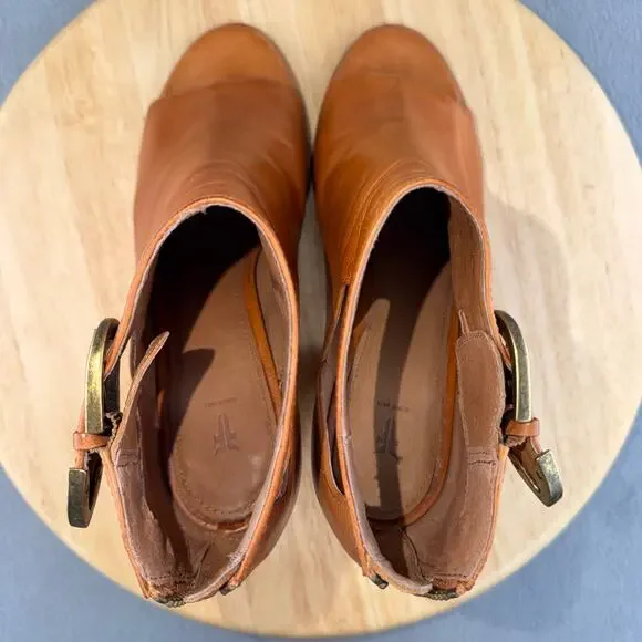 Frye Dani Leather Shooties Anthropologie Brown Leather Women’s Size 9M US - Picture 6 of 8